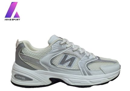 کفش مردانه نیوبالانس چین درجه یک (سفید-طوسی)